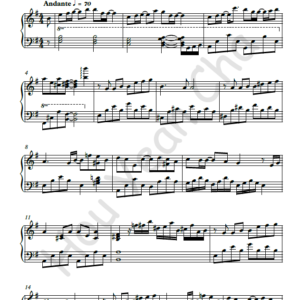 TVB Empress of China Sub-Theme Song Piano Sheet